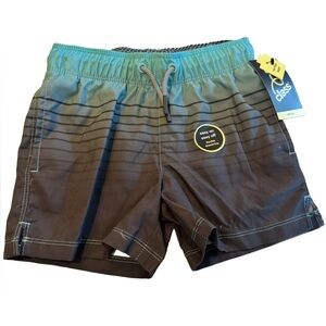 Green and Black art class Swim Shorts